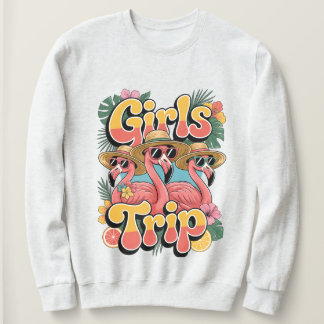 Camiseta Viagem das meninas design de verão flamingo