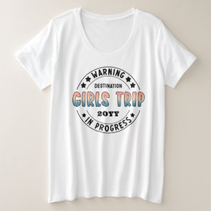 Camiseta Viagem das Meninas Personalizada Em Andamento Grad
