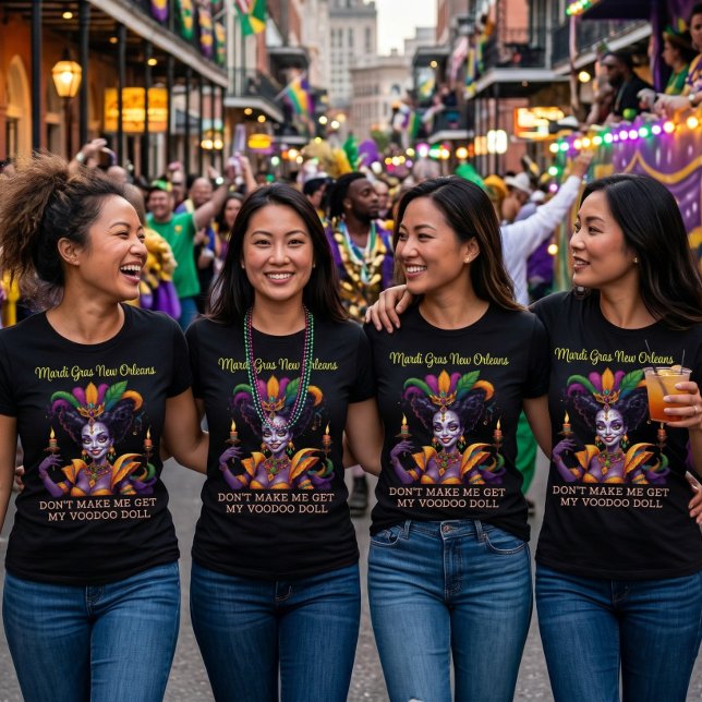 Camiseta Viagem das Rainhas do Vodu de Carnaval em Nova Orl (Criador carregado)