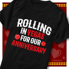 Camiseta Viagem de Aniversário de Casal em Vegas Cassino