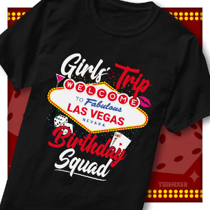 Camiseta Viagem de aniversário de Las Vegas Garotas da turm