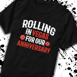 Camiseta Viagem de Aniversário de Vegas - Casais de Vegas -