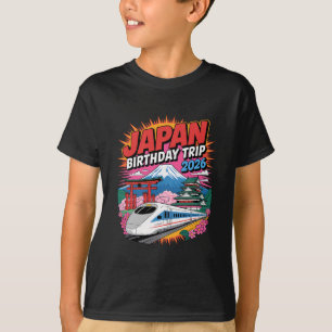 Camiseta Viagem de Aniversário Japão 2026 Tóquio Osaka Flor