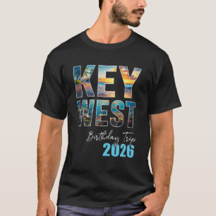 Camiseta Viagem de Aniversário Key West 2026 Festa de Féria