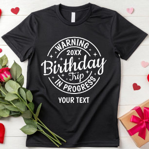 Camiseta Viagem de Aniversário Personalizado de 2025