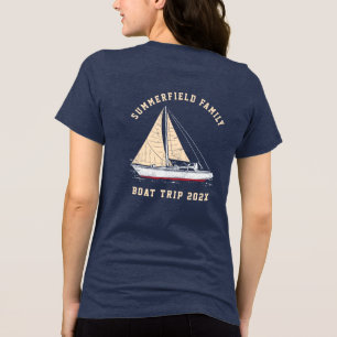 Camiseta Viagem de Barco Personalizada para Família no Tema