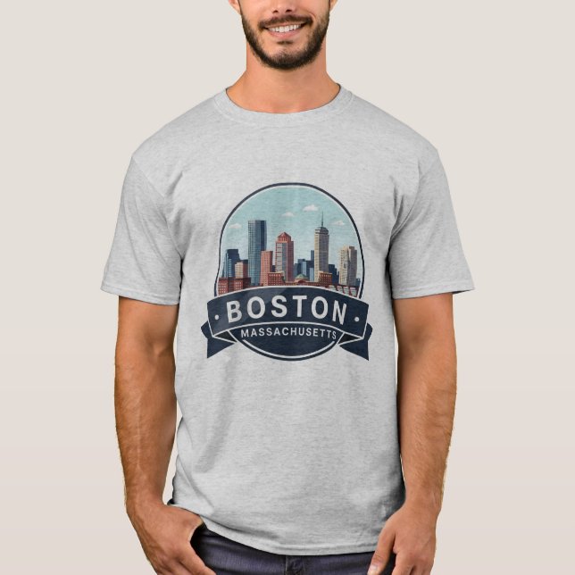 Camiseta Viagem de Boston Beacon Hill (Frente)