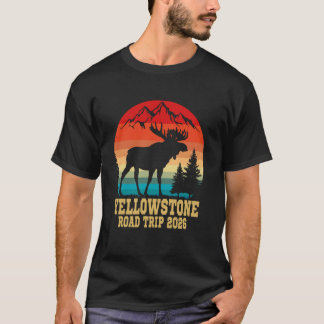 Camiseta Viagem de carro da família de alces do Parque Naci