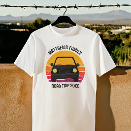 Camiseta Viagem de Carro nas Férias de Primavera Pôr do Sol