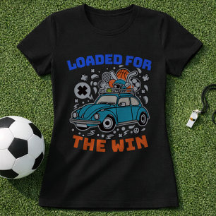 Camiseta Viagem de Carro para Torneio Esportivo Carregado p
