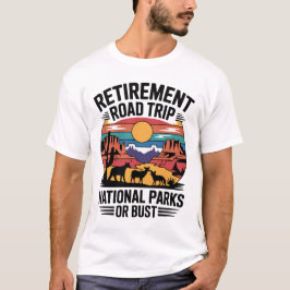 Camiseta Viagem de Carro pela Aventura de Aposentadoria em 