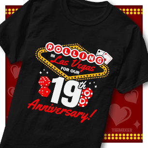 Camiseta Viagem de Casal de Aniversário de 19 Anos Girando 