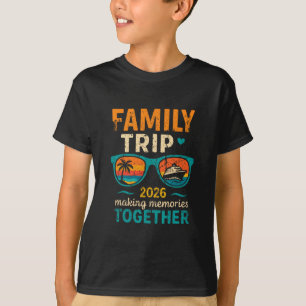 Camiseta Viagem de Cruzeiro de Férias em Família 2026 Crian