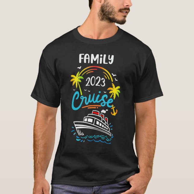 Camiseta Viagem de Cruzeiro Familiar 2023 Férias de Grupo d (Frente)