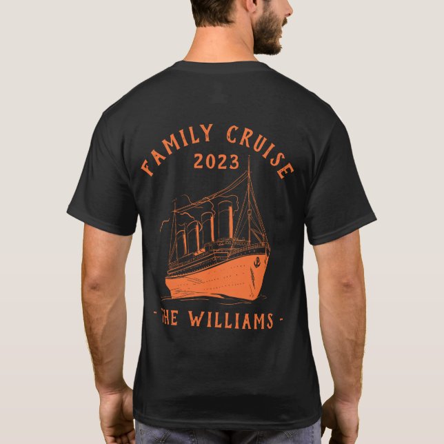 Camiseta Viagem de Cruzeiro para Férias Familiares Personal (Verso)
