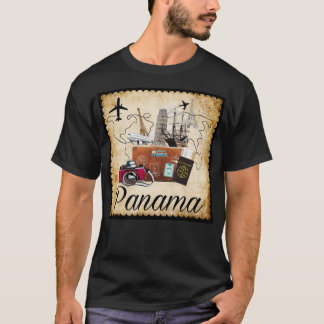 Camiseta Viagem de Destino do Panamá Viagem Mundial para So