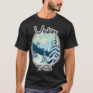 Camiseta Viagem de Esqui de Suiça Verbier