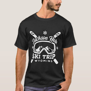 Camiseta Viagem de Esqui Jackson Hole Wyoming Grupo de Neve