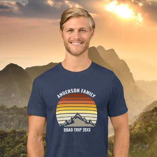 Camiseta Viagem de Estrada de Montanha Sunset para Reunião