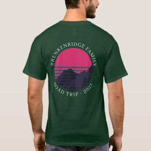 Camiseta Viagem de Estrada Personalizada da Família Retroat