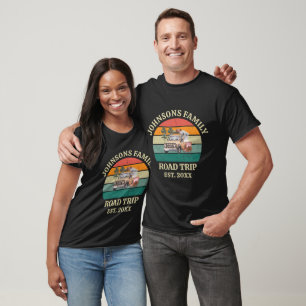 Camiseta Viagem de Estradas Familiares Personalizadas por S