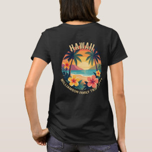 Camiseta Viagem de Família Férias Tropicais Havaí Retrô Per