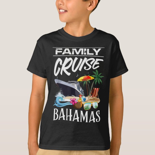 Camiseta Viagem de Férias de Cruzeiro da Família Bahamas (Frente)