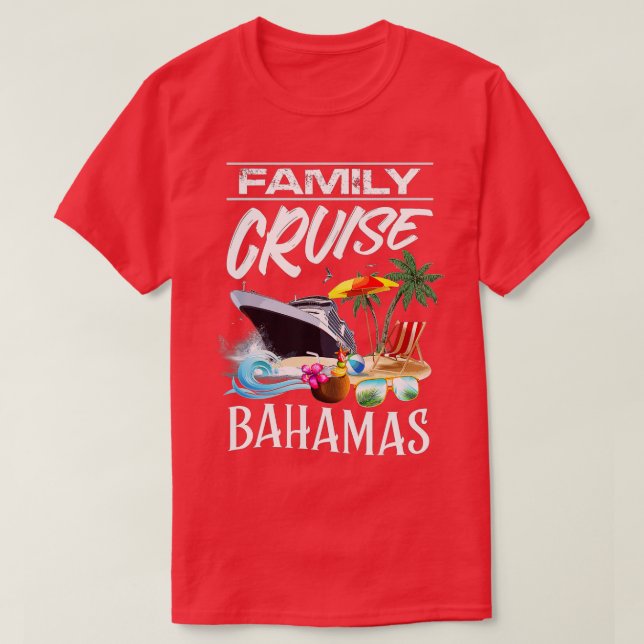 Camiseta Viagem de férias de cruzeiro da família das Bahama (Frente do Design)