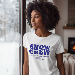 Camiseta Viagem de Férias de Inverno da Família Azul da Tri