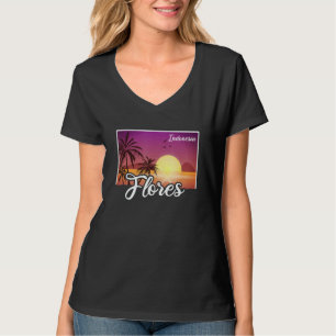 Camiseta Viagem de férias vintage Indonésia Ásia Flores 1