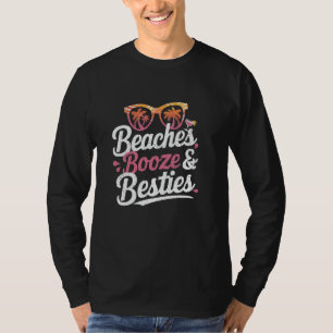 Camiseta Viagem de Festa de Booze e Besties
