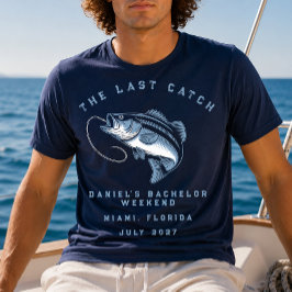 Camiseta Viagem de Fim de Semana com Tema de Pesca Despedid