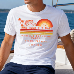 Camiseta Viagem de Fim de Semana com Tema de Pesca Despedid
