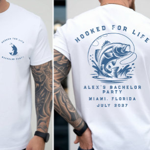 Camiseta Viagem de Fim de Semana com Tema de Pesca Despedid