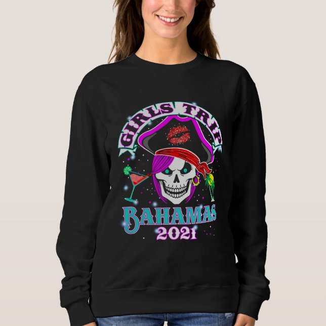Camiseta Viagem de Garotas Bahamas 2021 Festa de Despedida  (Frente)