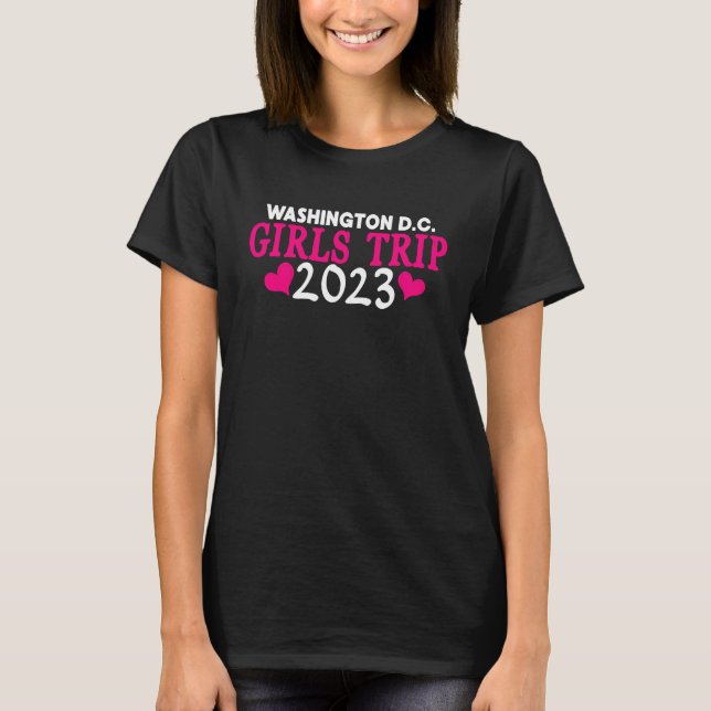 Camiseta Viagem de Garotas de Washington DC 2023 Mulheres S (Frente)