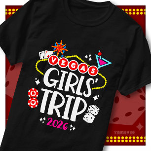 Camiseta Viagem de Garotas Las Vegas 2026 Esquadrão de Fest