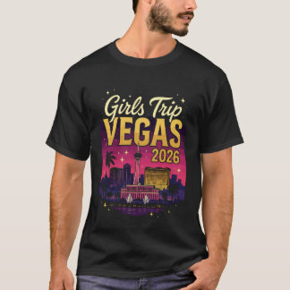Camiseta Viagem de Garotas Vegas 2026 Férias de Despedida d