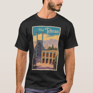Camiseta Viagem de Ilustração do Palácio Golestan do Teerão