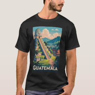 Camiseta Viagem de Ilustração do Parque Nacional do Tikal d
