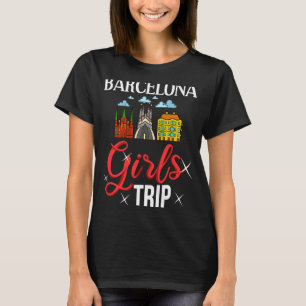 Camiseta Viagem de Mapa do Skyline da Cidade Espanha de Bar