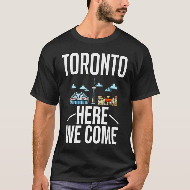 Camiseta Viagem de Mapa Skyline Trip Cidade de Toronto Cana (Frente)