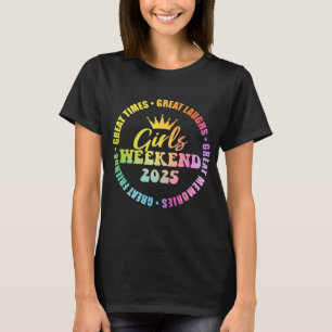 Camiseta Viagem de Meninas 2025 Férias no Fim de Semana