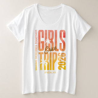 Camiseta Viagem de Meninas 2026 Design de Viagem Personaliz