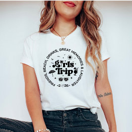 Camiseta Viagem de Meninas 2026 – Férias de Praia com Amiga