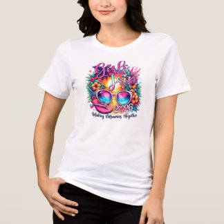 Camiseta Viagem de Meninas 2026 Férias na Praia Tropical Am