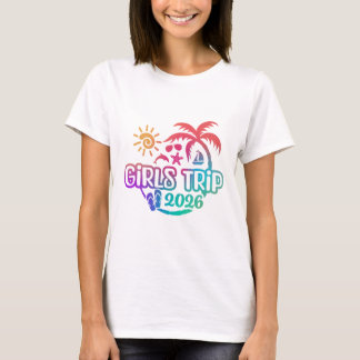 Camiseta Viagem de Meninas 2026 ou Design de Viagem