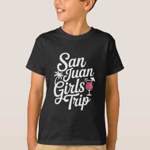 Camiseta Viagem de meninas de San Juan combinando férias en