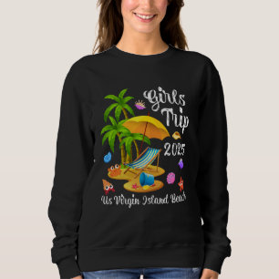 Camiseta Viagem de Meninas Férias de Verão 2025 Ilha Virgem