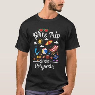 Camiseta Viagem de Meninas Férias de Verão 2025 Praia da Po